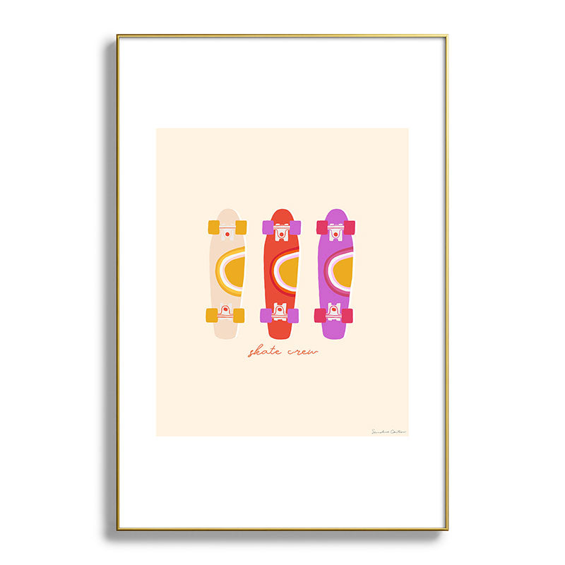 70's skate crew Framed Art Print