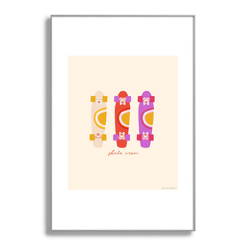70's skate crew Framed Art Print