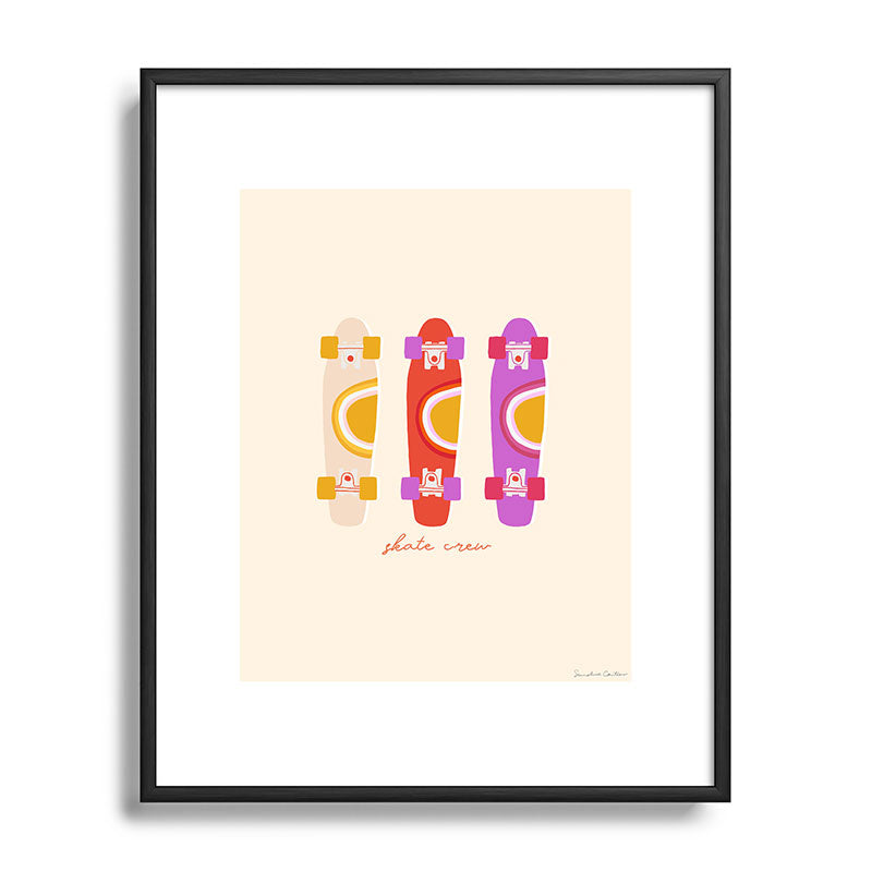 70's skate crew Framed Art Print