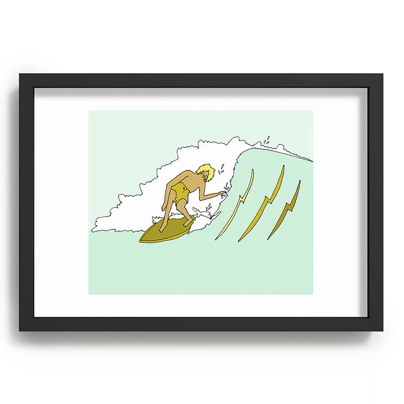 70s outer banks surf // retro surf by surfy birdy Framed Art Print