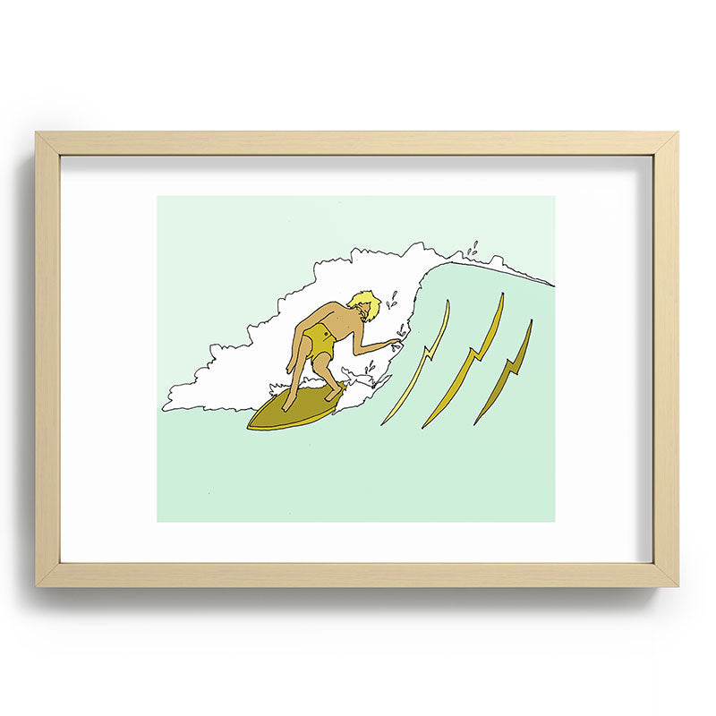 70s outer banks surf // retro surf by surfy birdy Framed Art Print