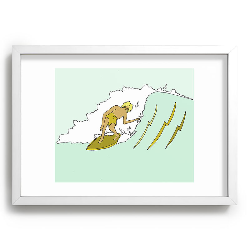 70s outer banks surf // retro surf by surfy birdy Framed Art Print