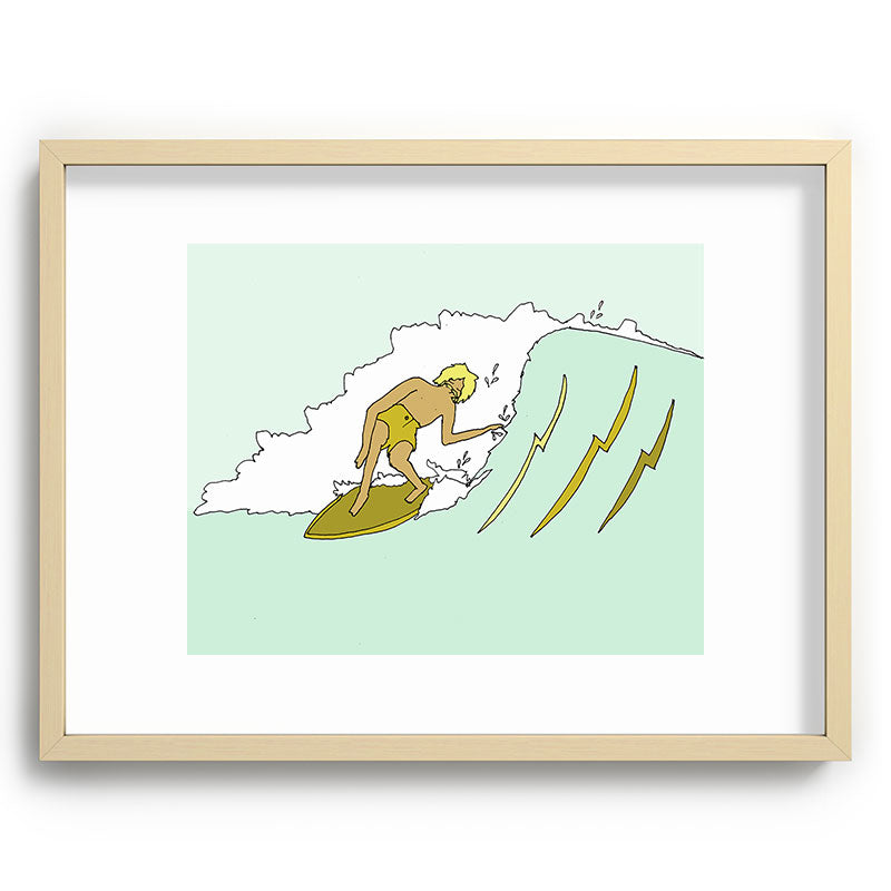 70s outer banks surf // retro surf by surfy birdy Framed Art Print