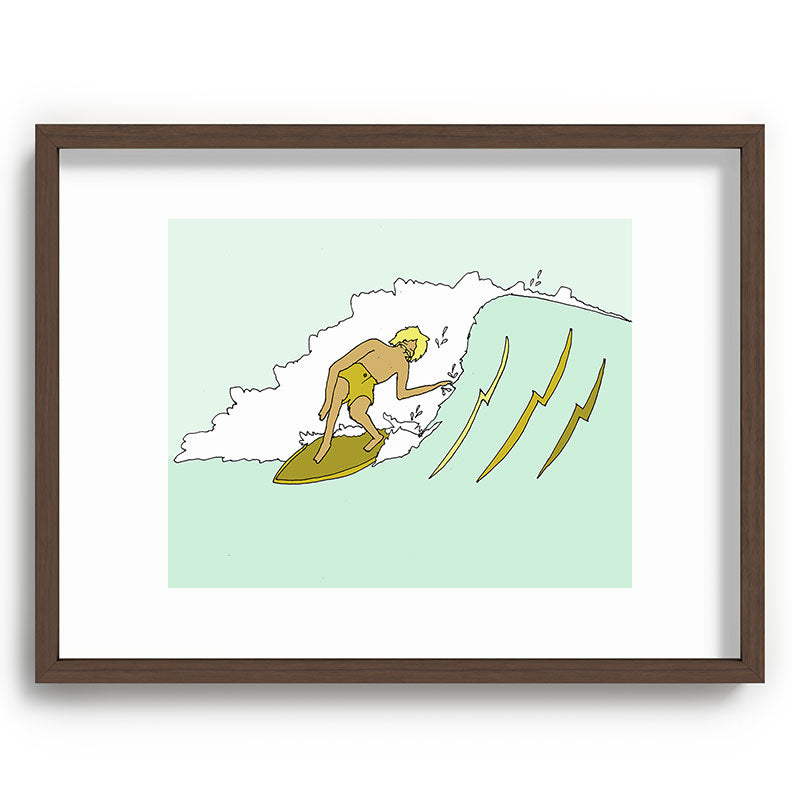 70s outer banks surf // retro surf by surfy birdy Framed Art Print