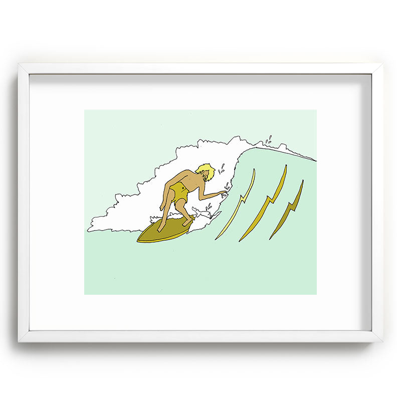70s outer banks surf // retro surf by surfy birdy Framed Art Print