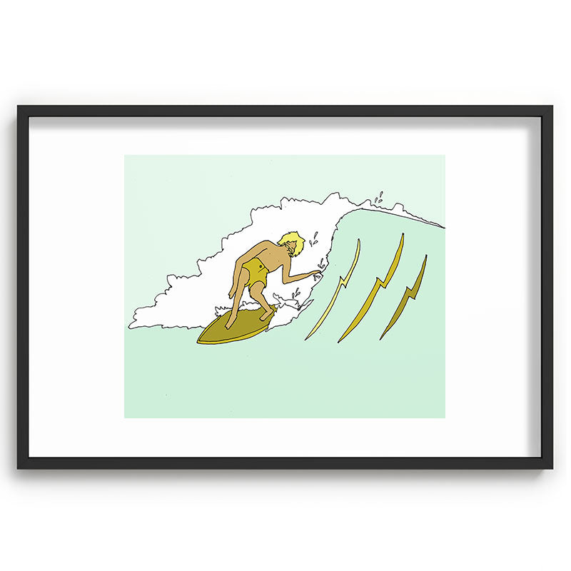 70s outer banks surf // retro surf by surfy birdy Framed Art Print
