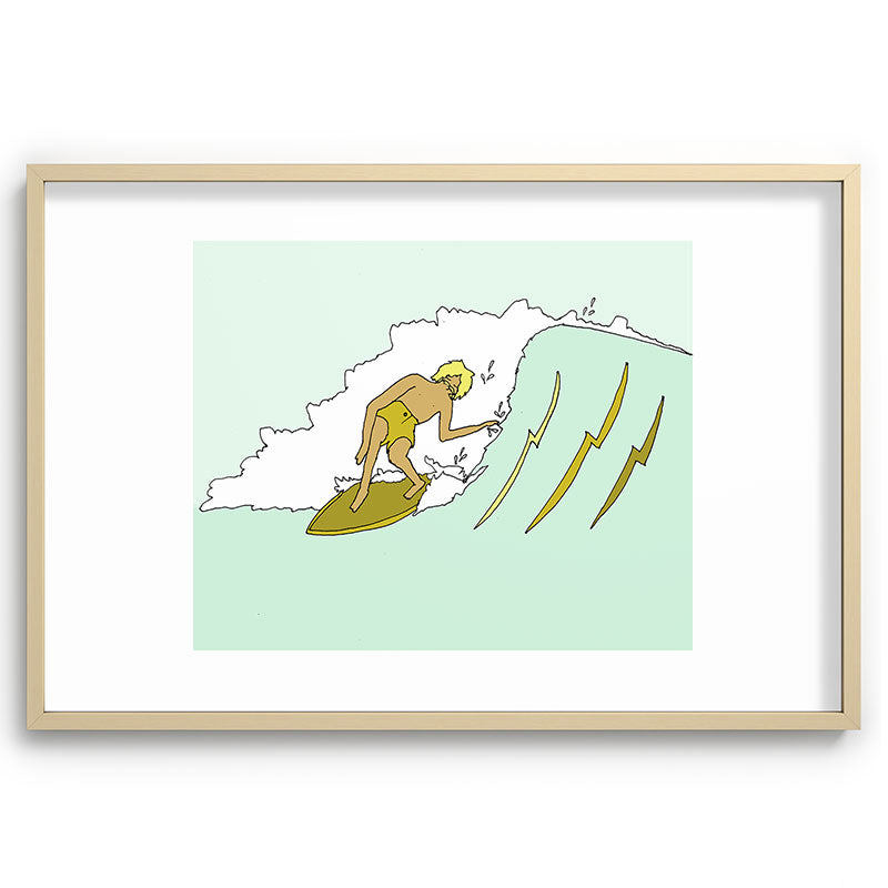 70s outer banks surf // retro surf by surfy birdy Framed Art Print