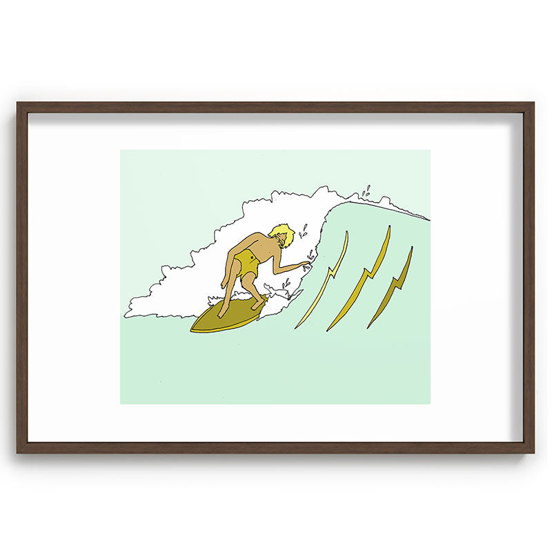 70s outer banks surf // retro surf by surfy birdy Framed Art Print