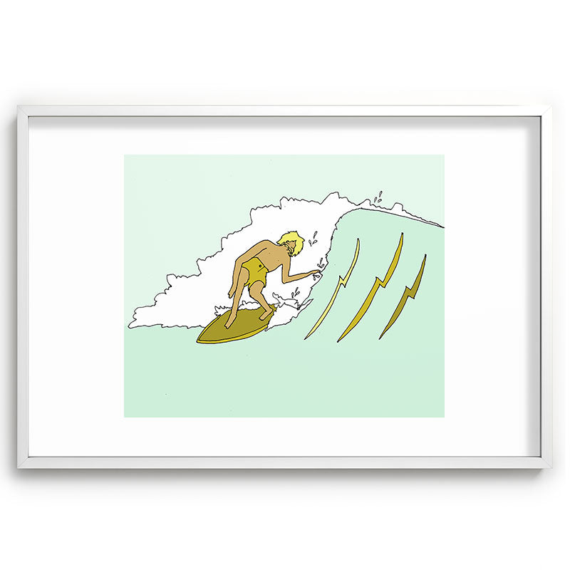 70s outer banks surf // retro surf by surfy birdy Framed Art Print