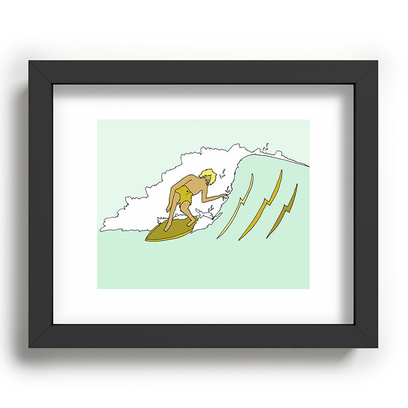 70s outer banks surf // retro surf by surfy birdy Framed Art Print