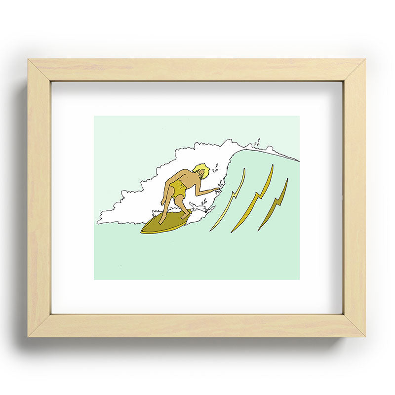 70s outer banks surf // retro surf by surfy birdy Framed Art Print