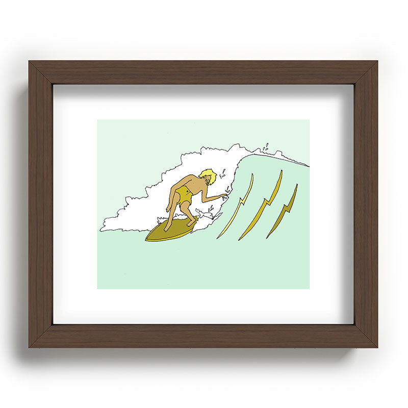 70s outer banks surf // retro surf by surfy birdy Framed Art Print