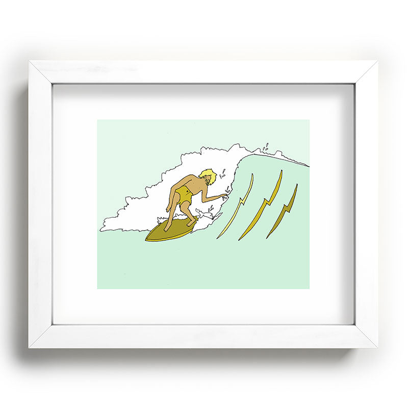 70s outer banks surf // retro surf by surfy birdy Framed Art Print