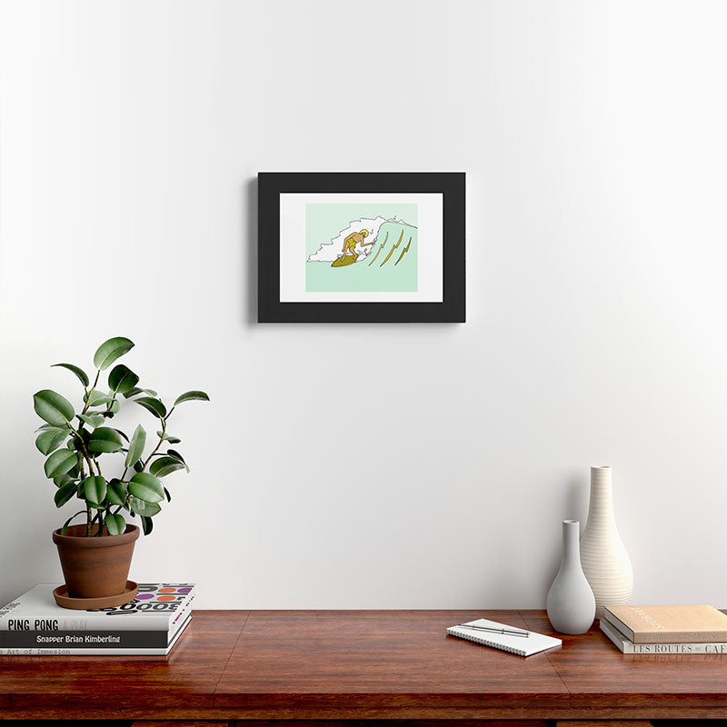 70s outer banks surf // retro surf by surfy birdy Framed Art Print