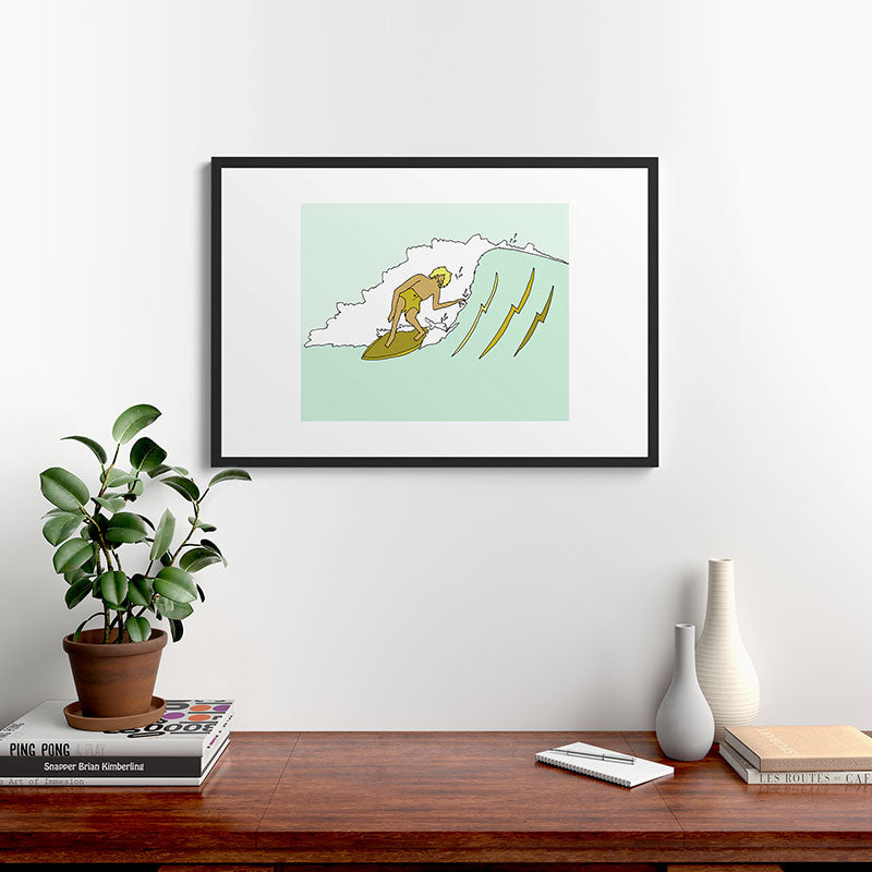 70s outer banks surf // retro surf by surfy birdy Framed Art Print