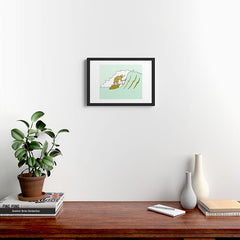 70s outer banks surf // retro surf by surfy birdy Framed Art Print