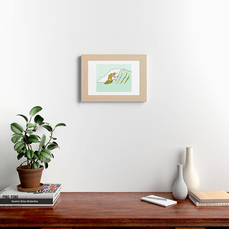 70s outer banks surf // retro surf by surfy birdy Framed Art Print