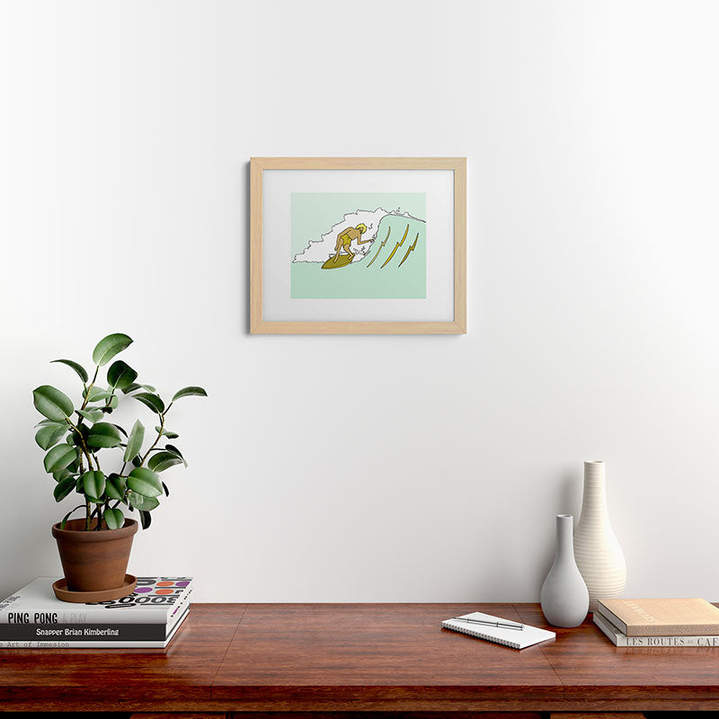 70s outer banks surf // retro surf by surfy birdy Framed Art Print