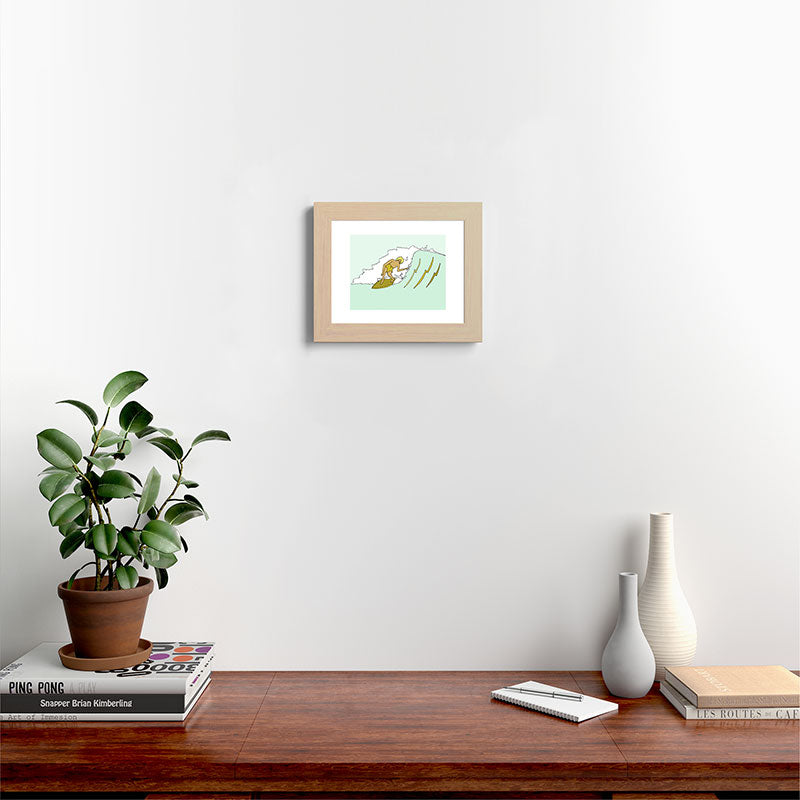 70s outer banks surf // retro surf by surfy birdy Framed Art Print