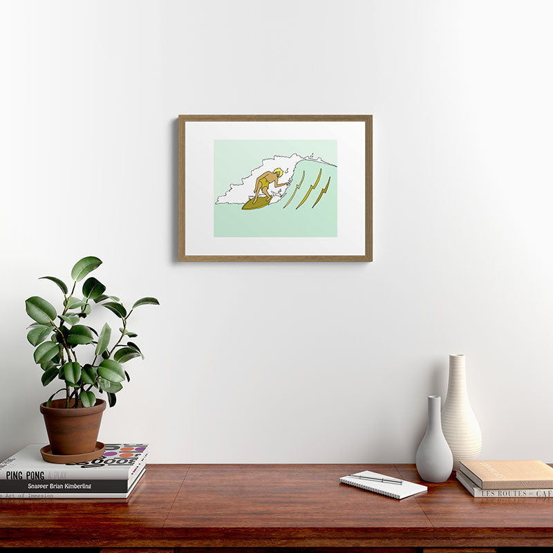 70s outer banks surf // retro surf by surfy birdy Framed Art Print