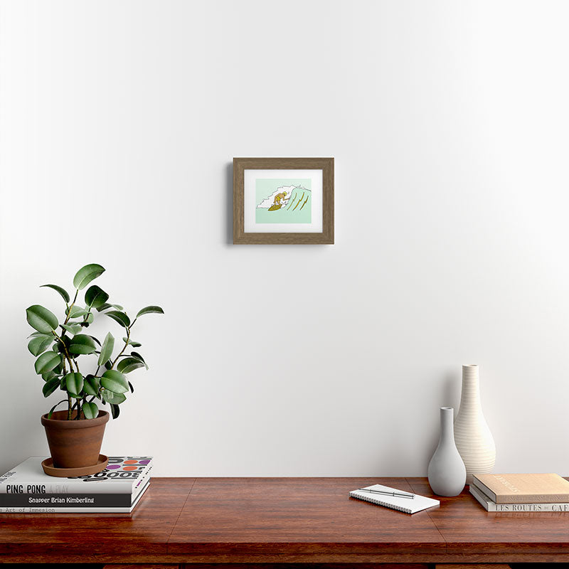 70s outer banks surf // retro surf by surfy birdy Framed Art Print
