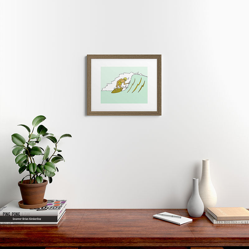 70s outer banks surf // retro surf by surfy birdy Framed Art Print