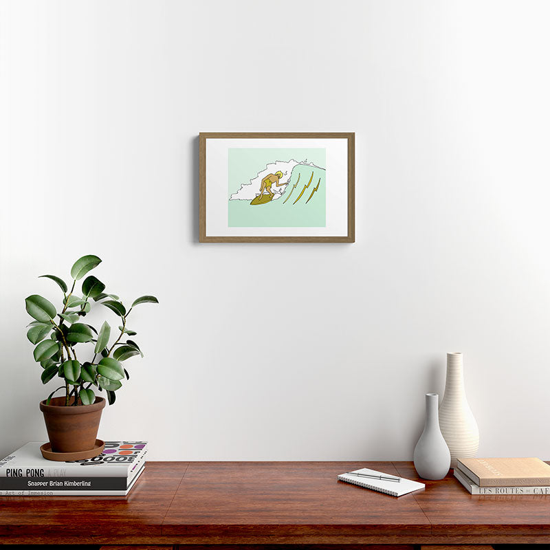 70s outer banks surf // retro surf by surfy birdy Framed Art Print