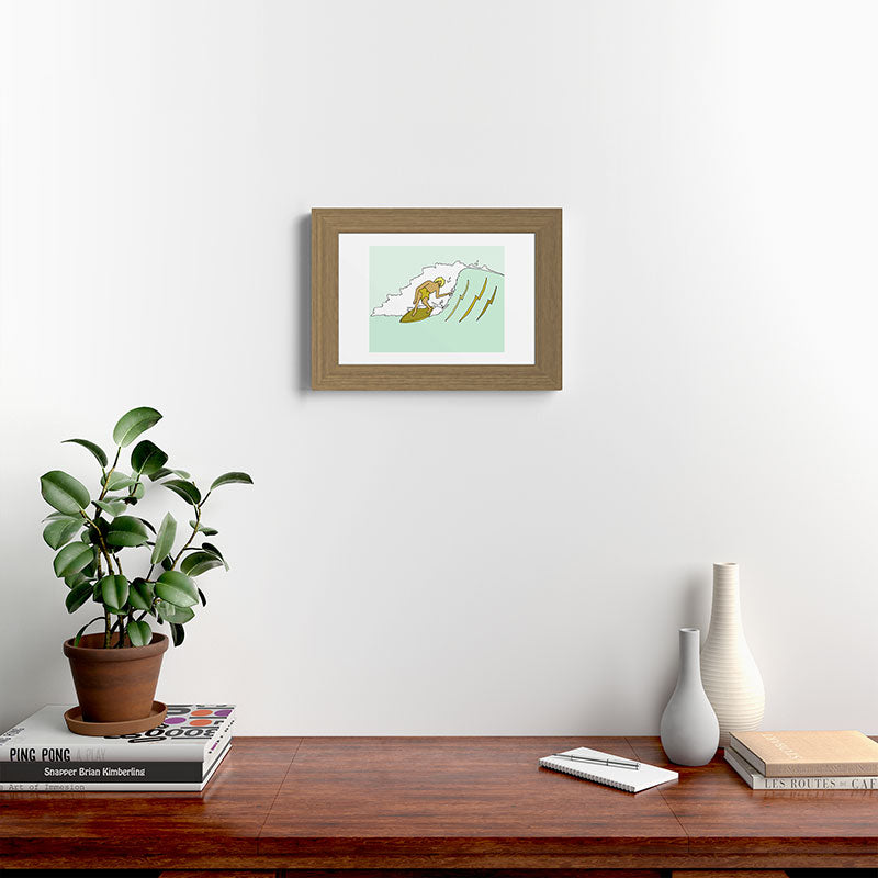 70s outer banks surf // retro surf by surfy birdy Framed Art Print