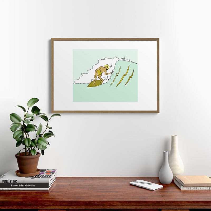 70s outer banks surf // retro surf by surfy birdy Framed Art Print