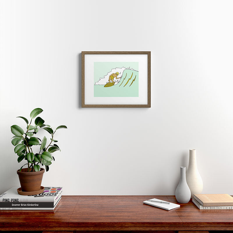 70s outer banks surf // retro surf by surfy birdy Framed Art Print