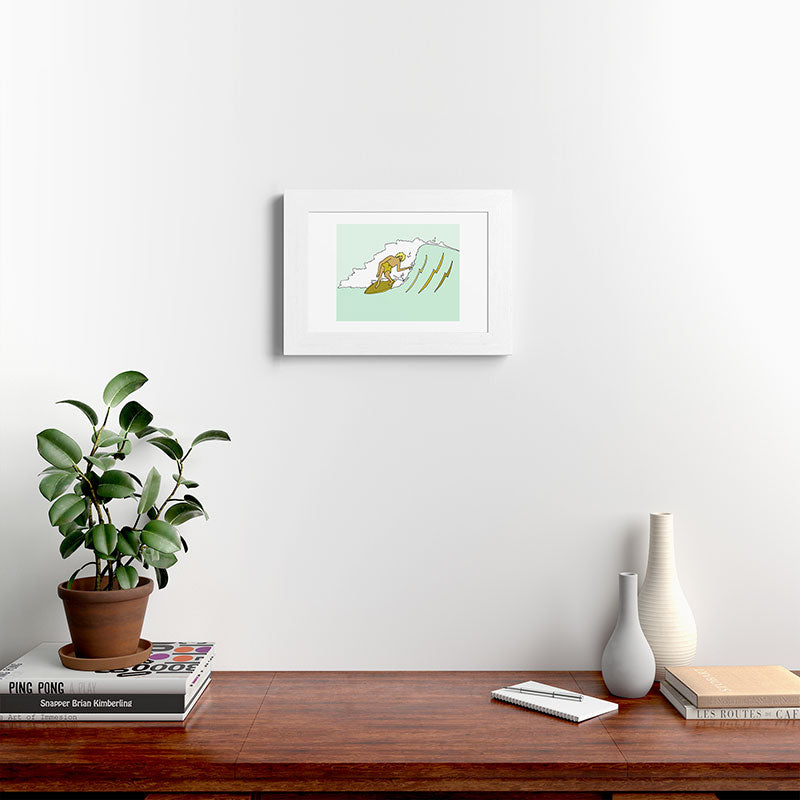 70s outer banks surf // retro surf by surfy birdy Framed Art Print