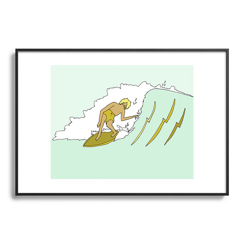 70s outer banks surf // retro surf by surfy birdy Framed Art Print