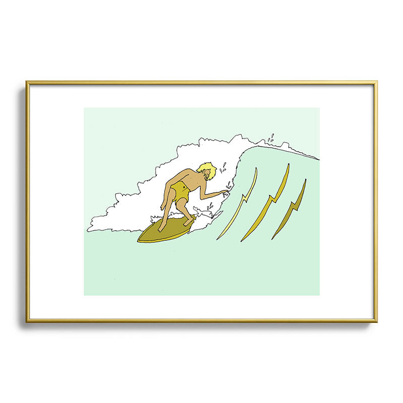 70s outer banks surf // retro surf by surfy birdy Framed Art Print