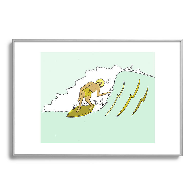 70s outer banks surf // retro surf by surfy birdy Framed Art Print