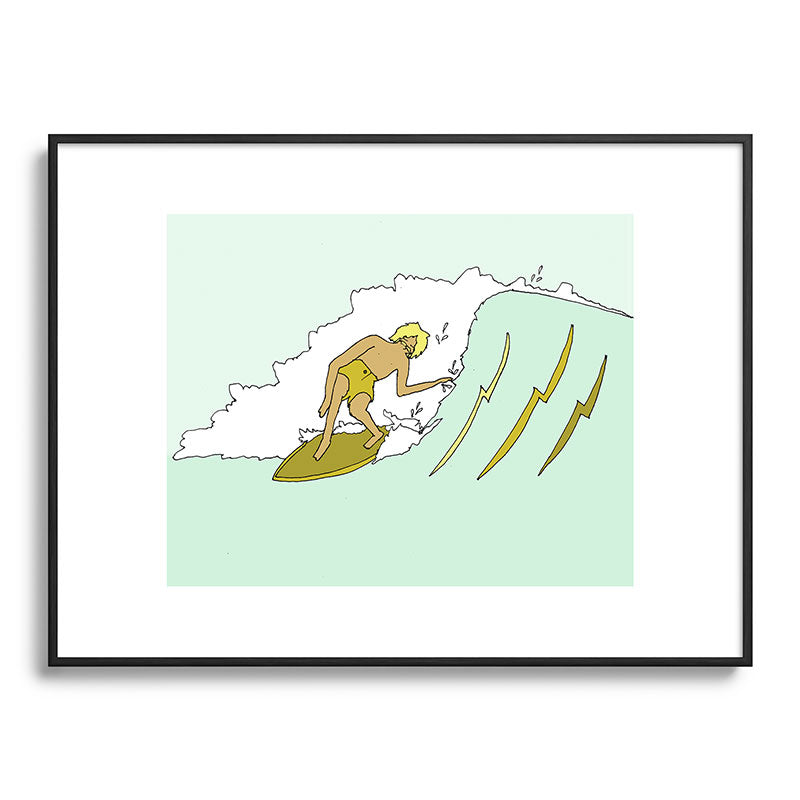 70s outer banks surf // retro surf by surfy birdy Framed Art Print