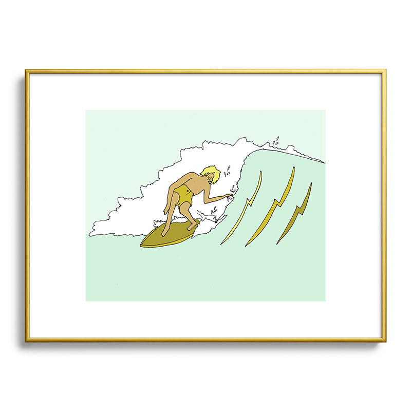 70s outer banks surf // retro surf by surfy birdy Framed Art Print