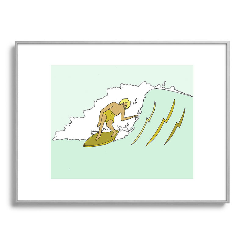 70s outer banks surf // retro surf by surfy birdy Framed Art Print