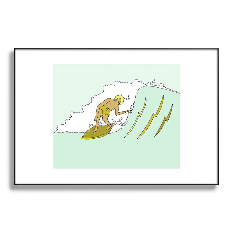 70s outer banks surf // retro surf by surfy birdy Framed Art Print