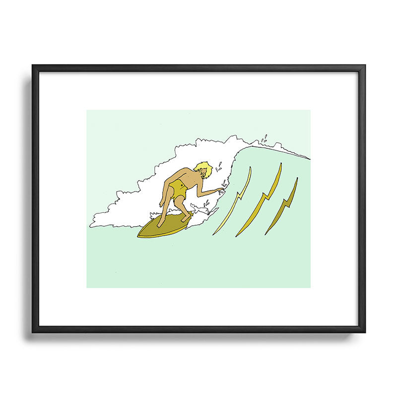 70s outer banks surf // retro surf by surfy birdy Framed Art Print