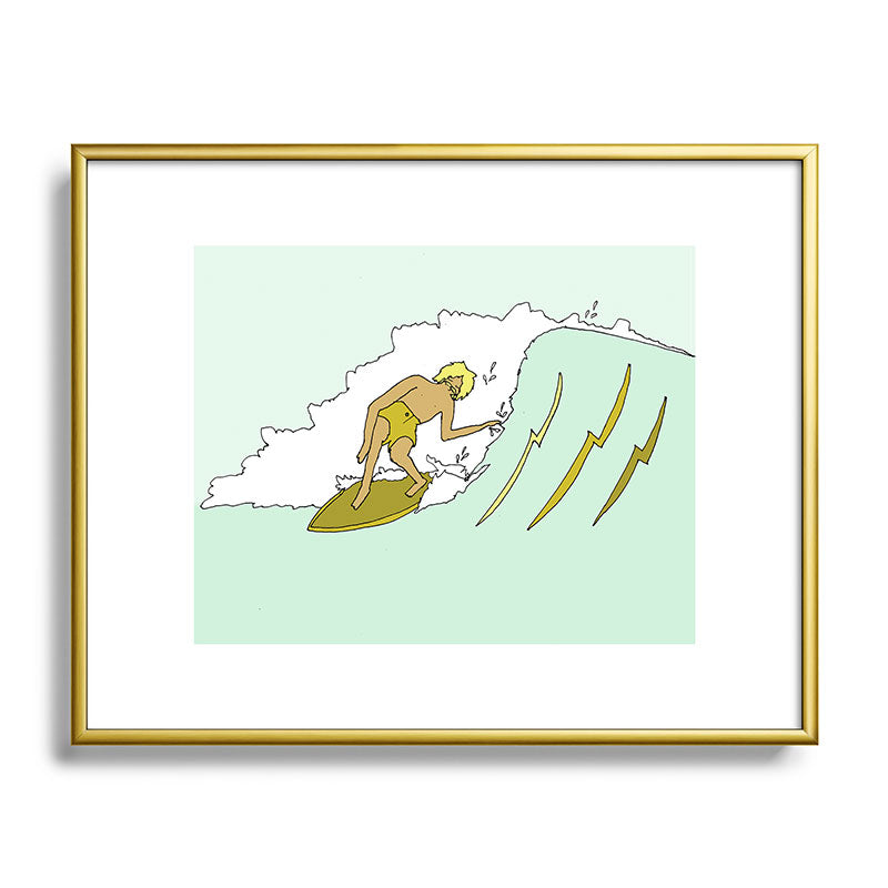 70s outer banks surf // retro surf by surfy birdy Framed Art Print