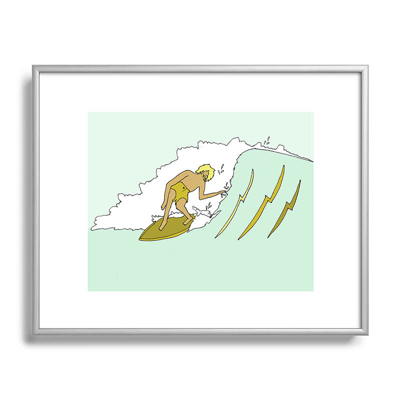 70s outer banks surf // retro surf by surfy birdy Framed Art Print