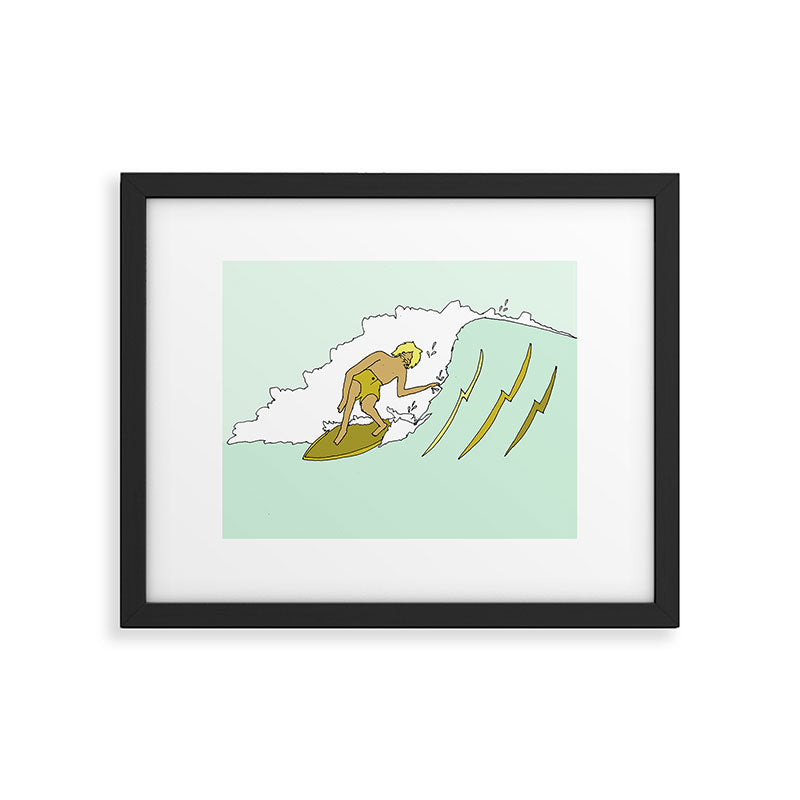 70s outer banks surf // retro surf by surfy birdy Framed Art Print