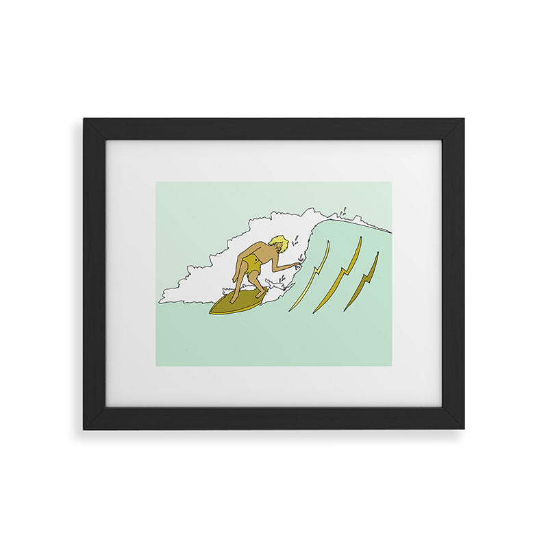 70s outer banks surf // retro surf by surfy birdy Framed Art Print