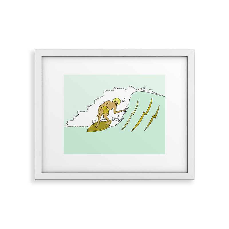 70s outer banks surf // retro surf by surfy birdy Framed Art Print