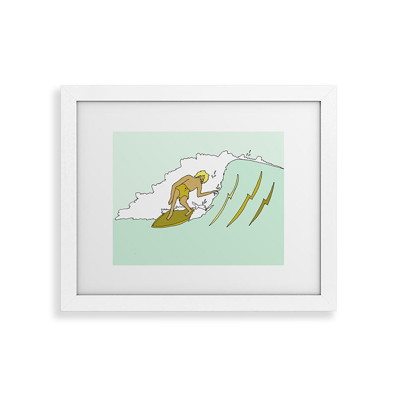 70s outer banks surf // retro surf by surfy birdy Framed Art Print