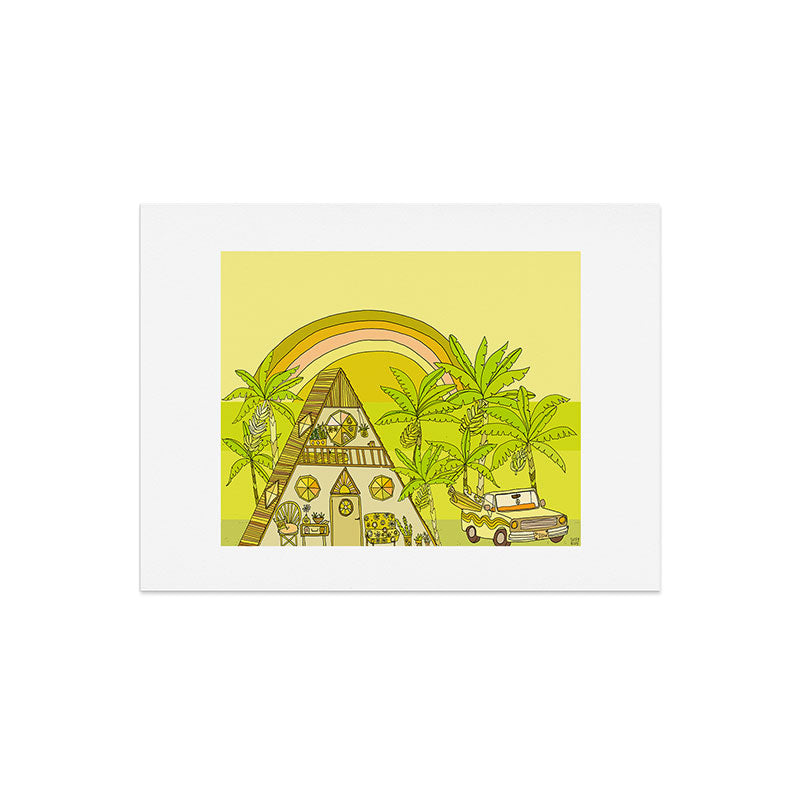 a frame simple living // banana pancakes // retro surf art by surfy birdy Art Print