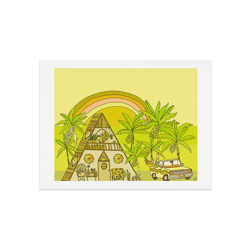 a frame simple living // banana pancakes // retro surf art by surfy birdy Art Print