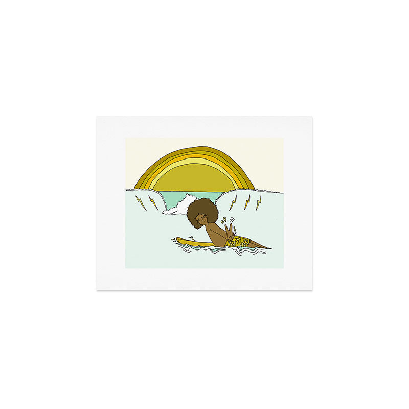 "buttons" kaluhiokalani 70s surf legend // retro surf art by surfy birdy Art Print