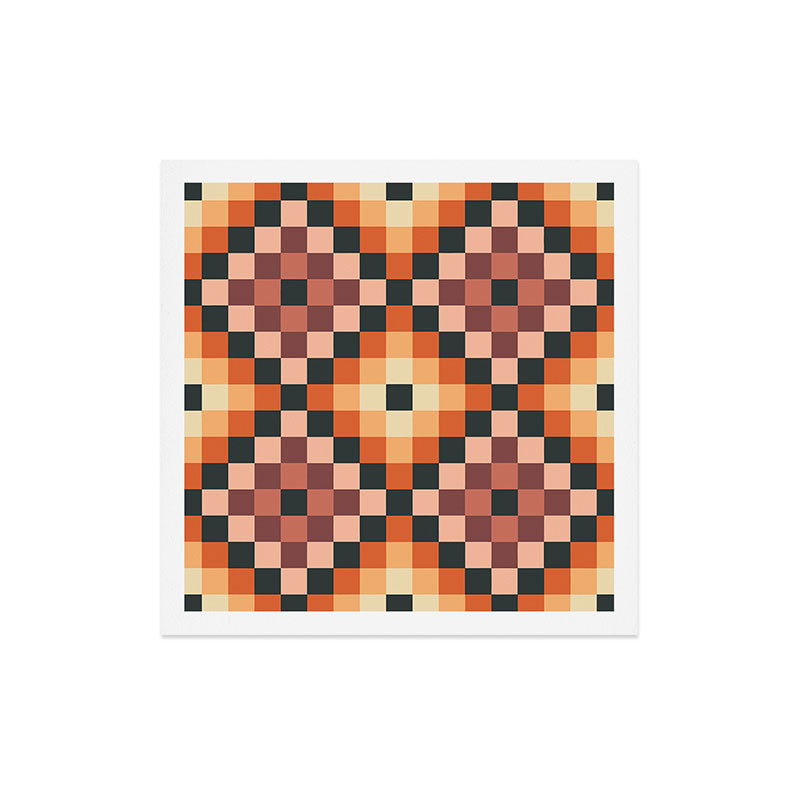 70s color squares pattern  Art Print