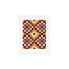 70s color squares pattern  Art Print